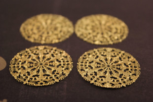 Филигранные элементы круг 4 шт под золото