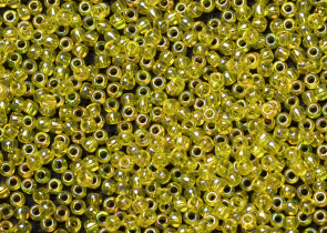 Бисер Япония круглый 11/0 10г 0175 лимон, радужный прозрачный