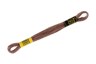 Нитки для вышивания " ПНК им. Кирова" мулине 100% мерсеризованный хлопок 8 м №6506 сер. коричневый